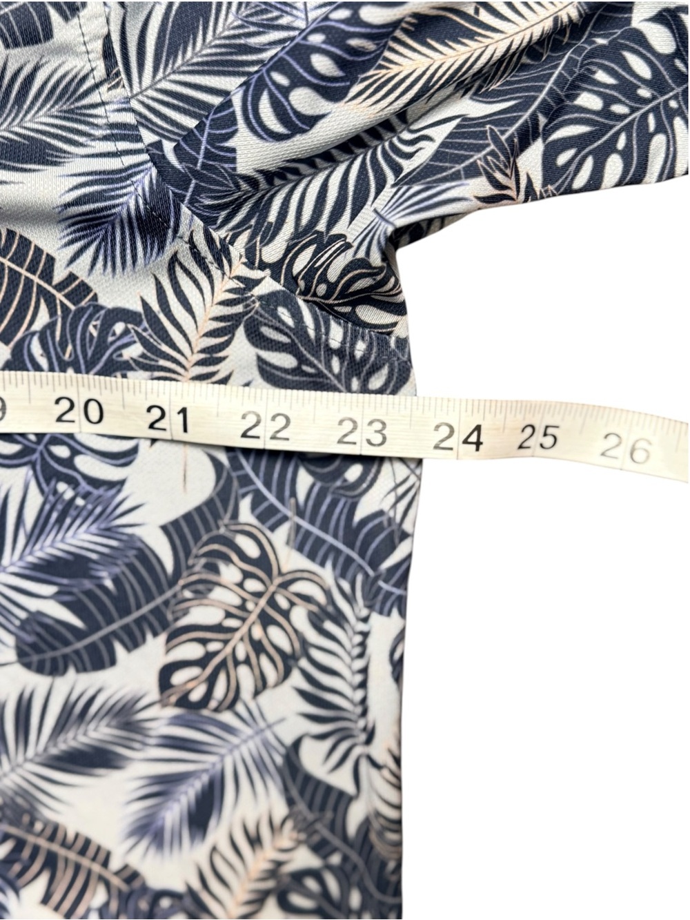 Straight Down Performance Golf Polo Navy Tropical Print Men's Large - Picture 6 of 10